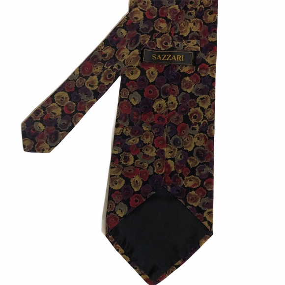 Sazzari men’s tie 100% silk made in Italy 4 1/4” - Picture 3 of 7